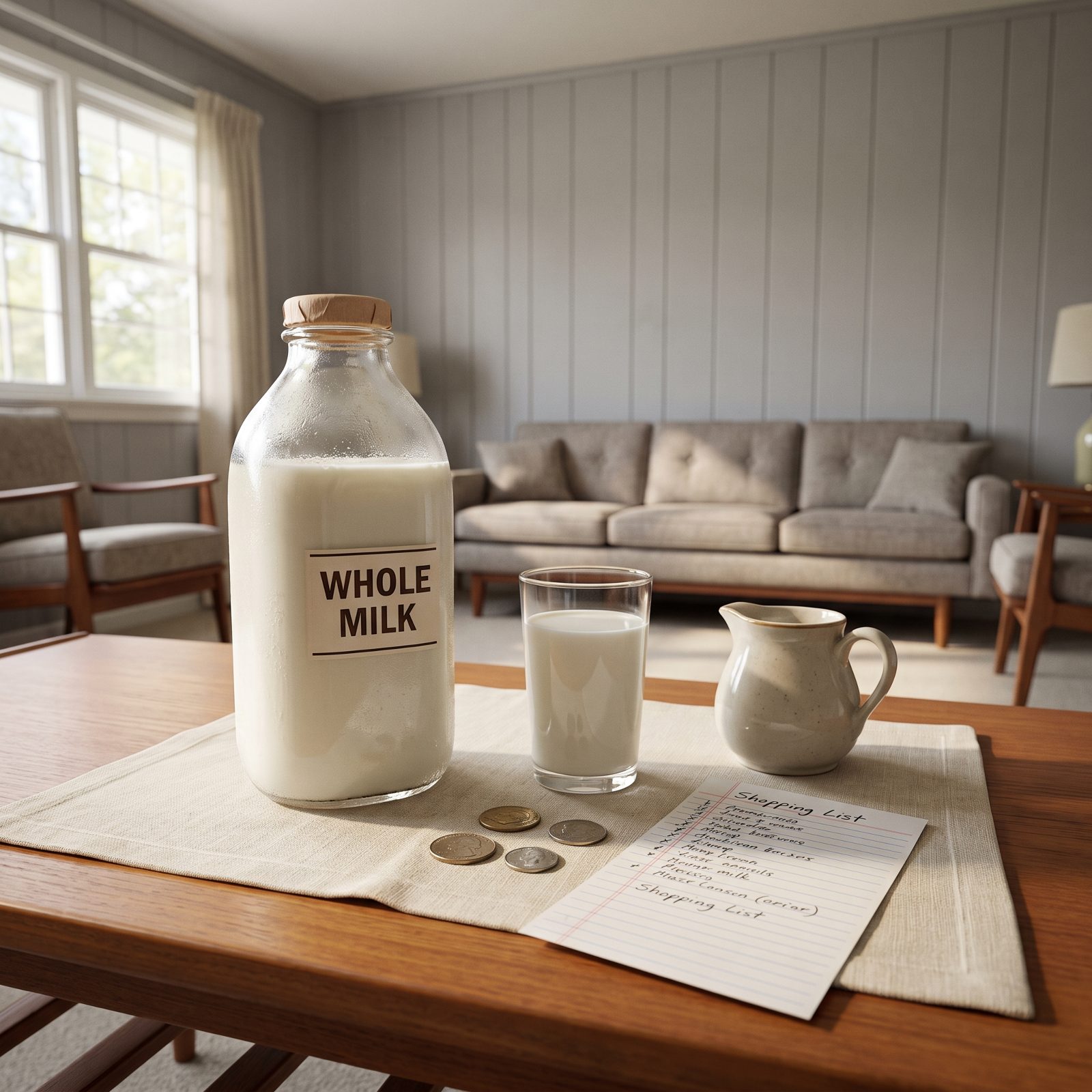 A Half-Gallon of Whole Milk: Around 48 Cents