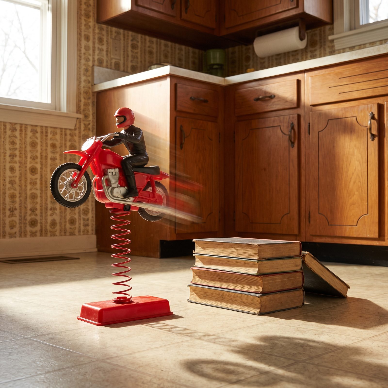 Ideal Evel Knievel Stunt Cycle: Around $8.99 for a Backyard Daredevil