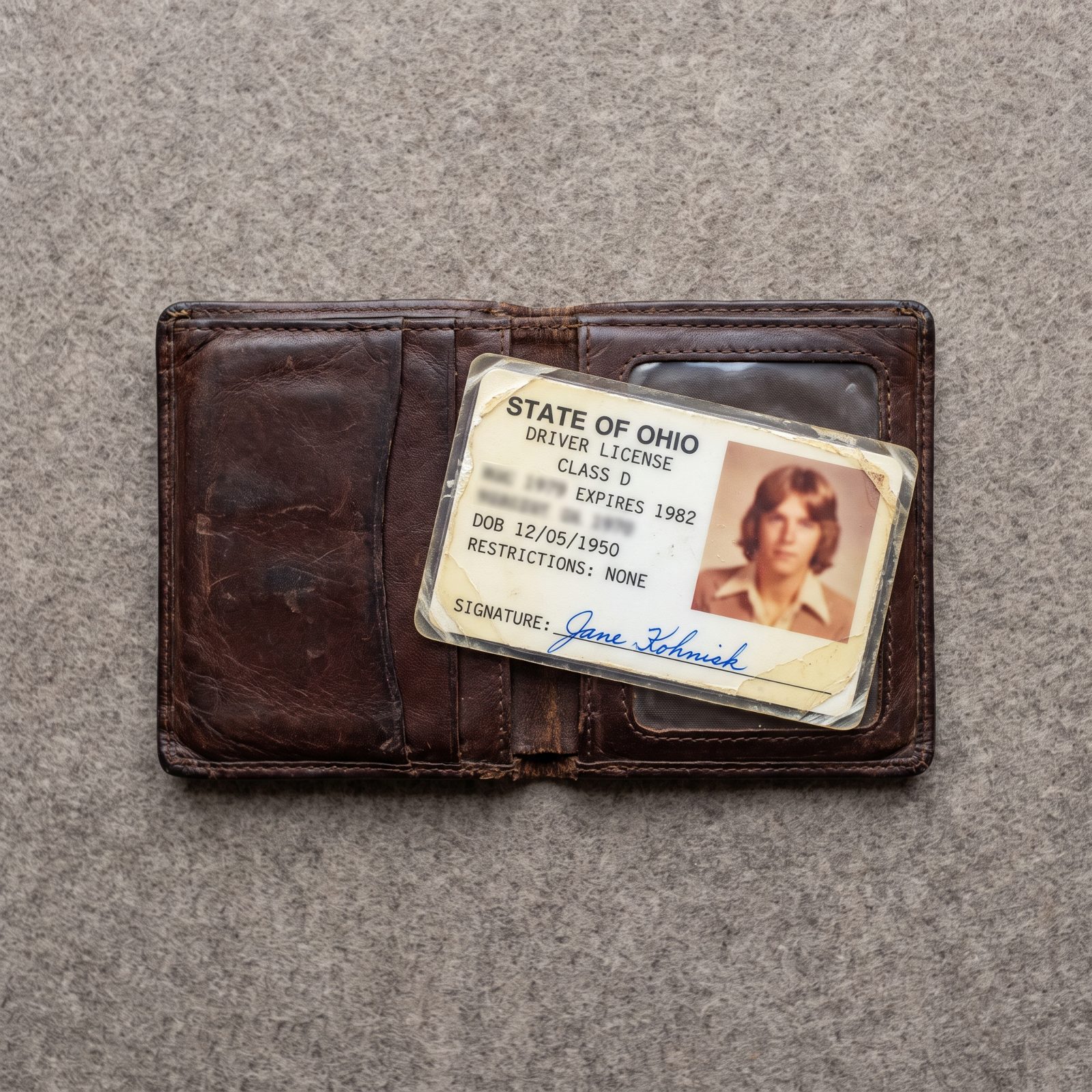 A Laminated Driver's License Without a Digital Photo