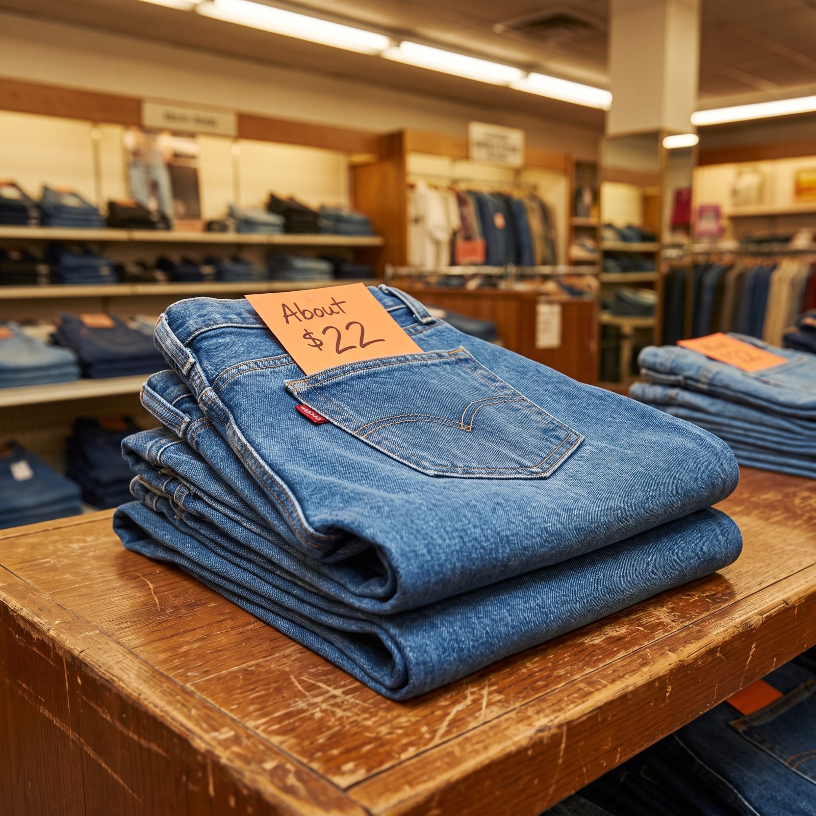 Levi's Jeans From the Department Store: About $22