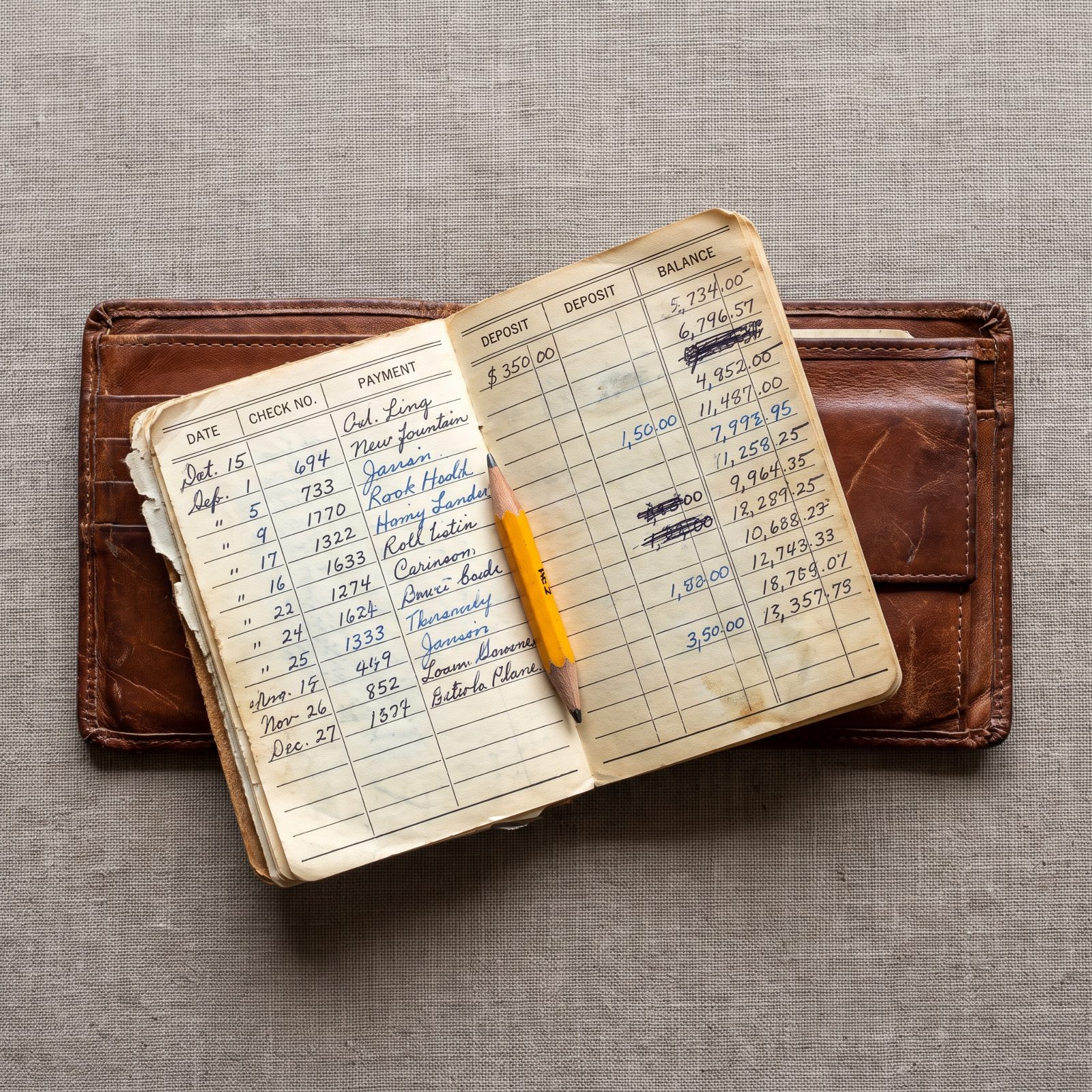 The Matching Paper Check Register