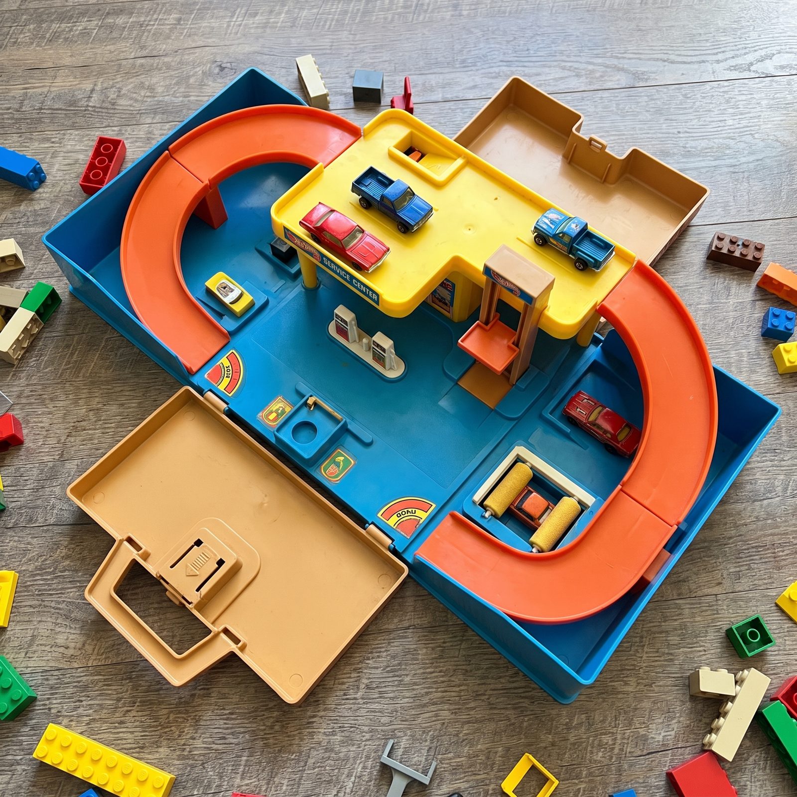 Mattel Hot Wheels Sto & Go Service Center: Roughly $9.99 for a Fold-Up Garage