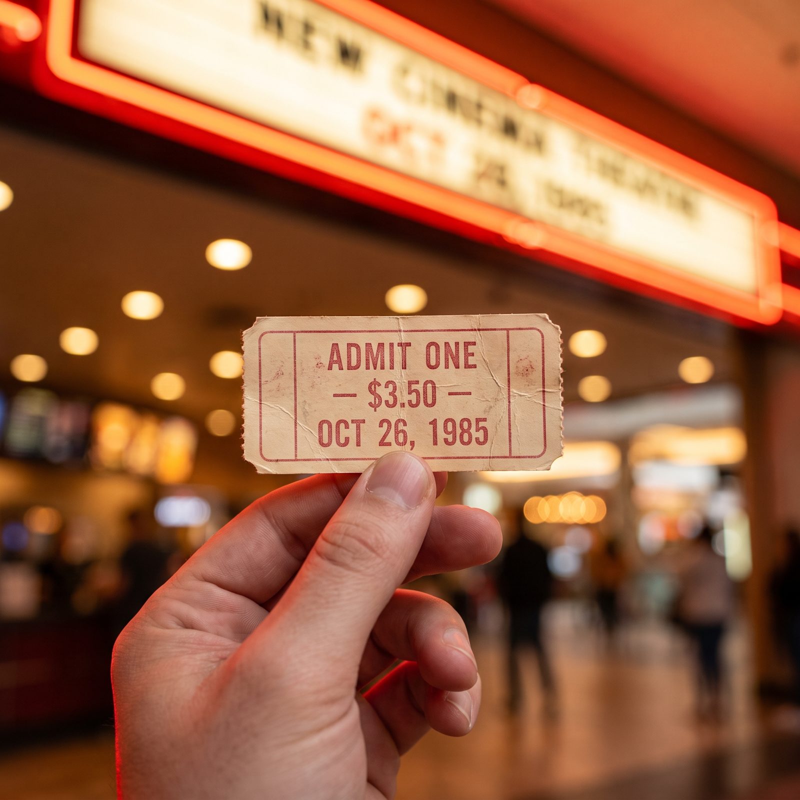 A Movie Ticket at the Mall Cinema: About $3.50 in 1985