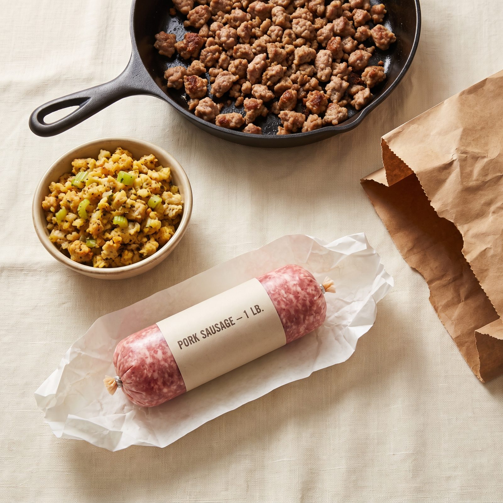 A One-Pound Roll of Pork Sausage: Roughly 59 Cents