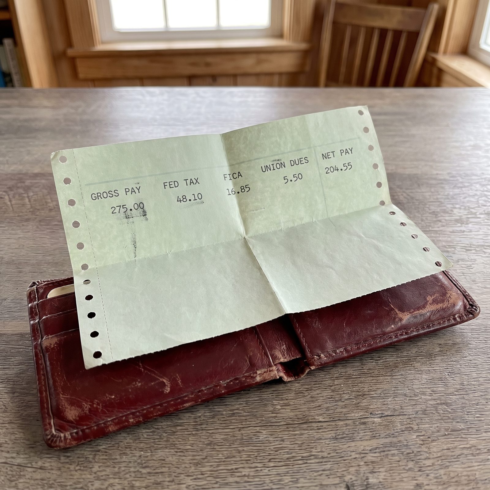 A Paper Pay Stub