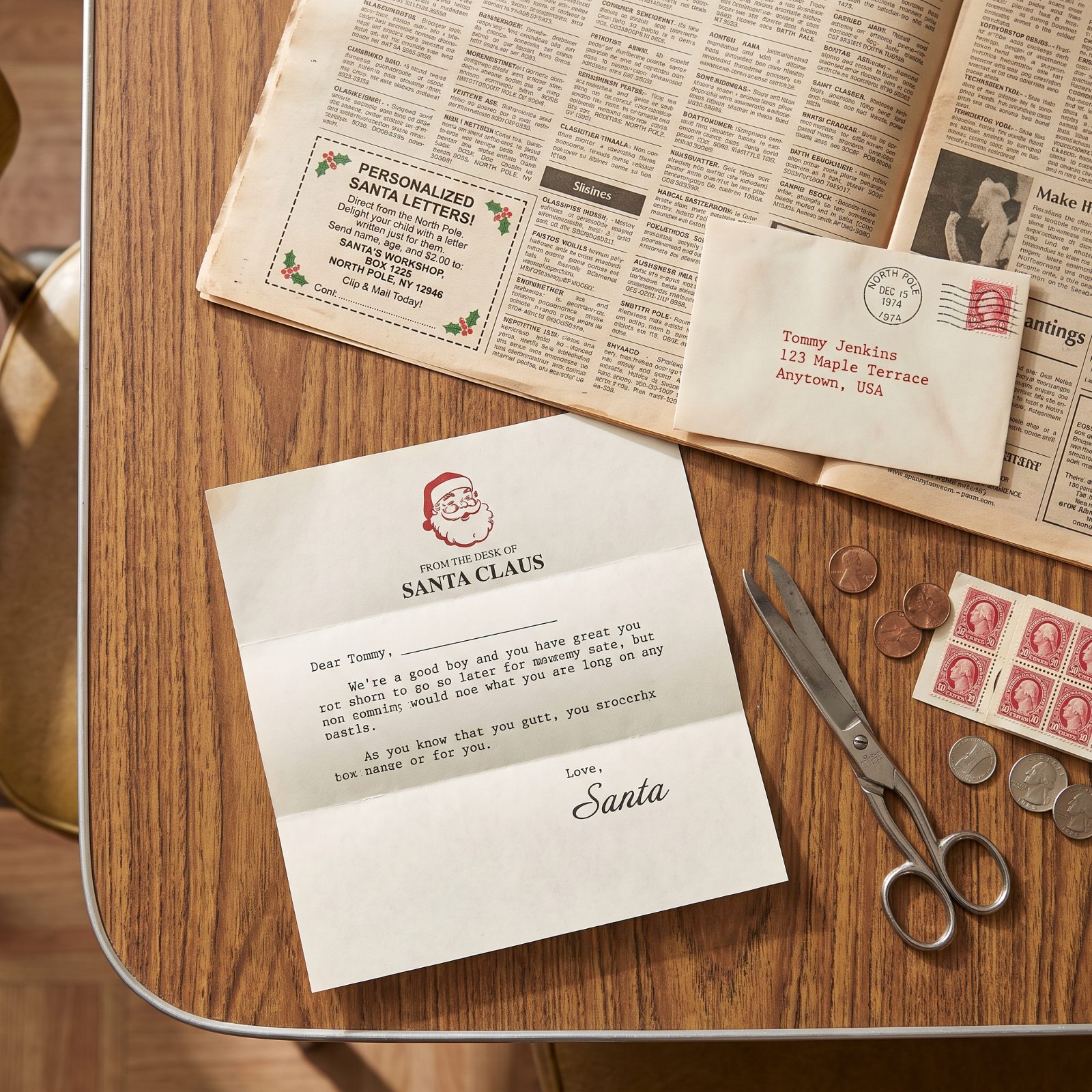 A Personalized Letter From Santa, Ordered Through the Newspaper