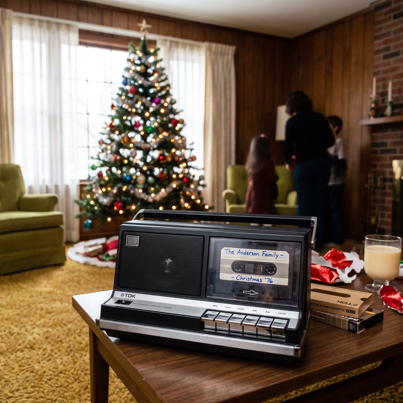 A Portable Cassette Recorder for Family Messages