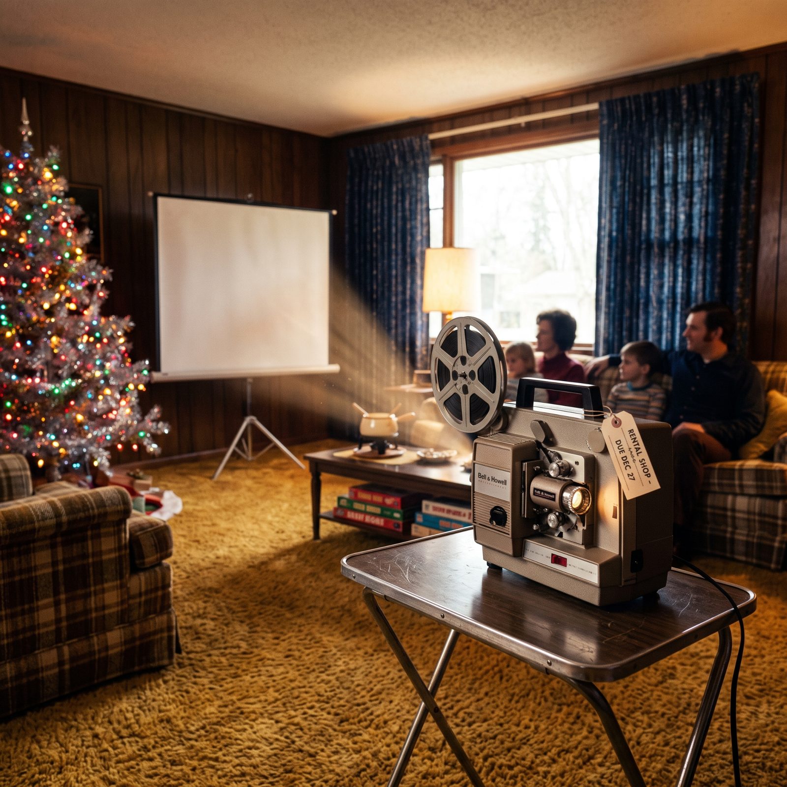 A Rental Movie Projector for Holiday Home Movies