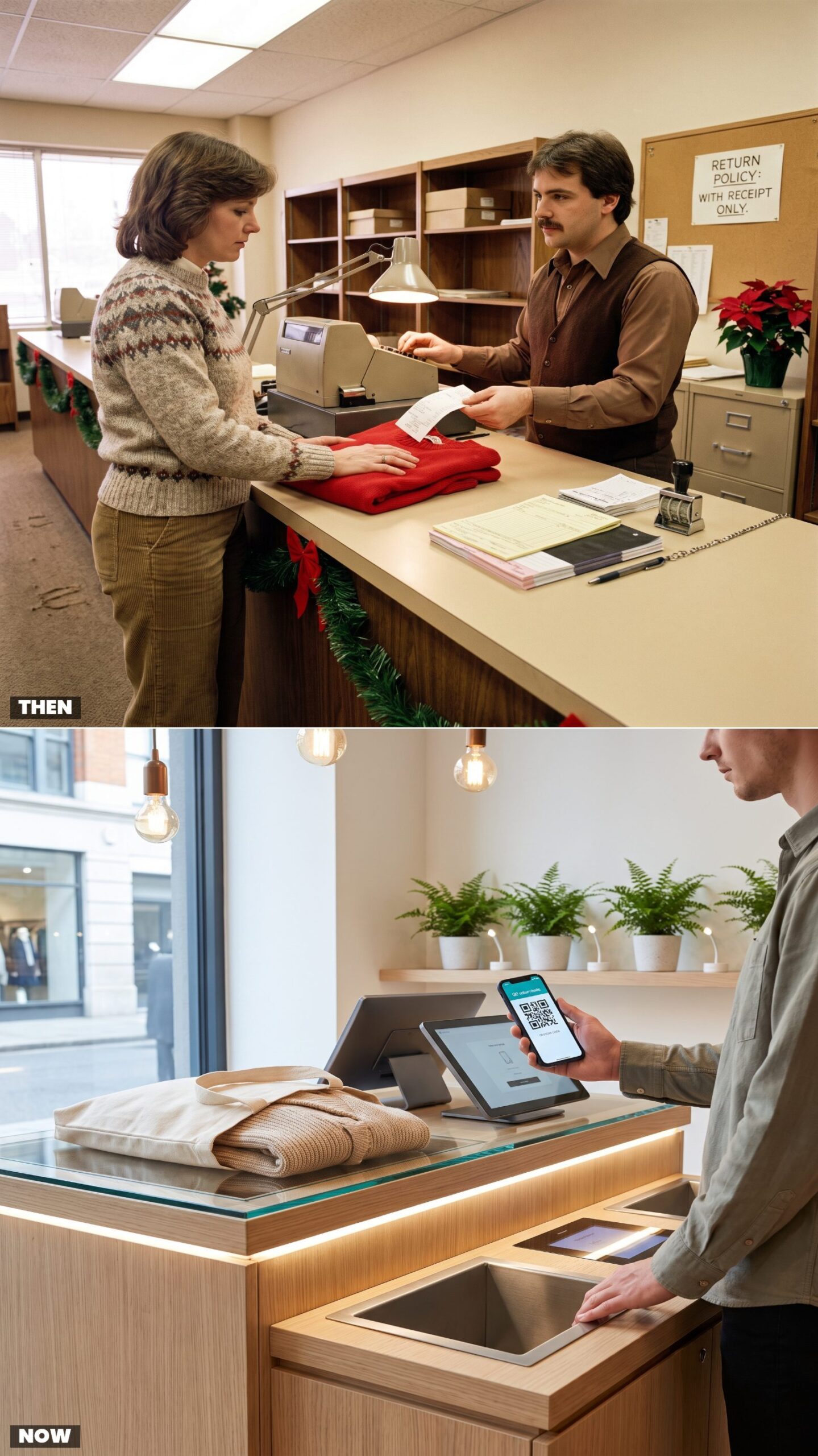 Returning an Unwanted Gift With a Paper Receipt vs. Generating a QR Return Code