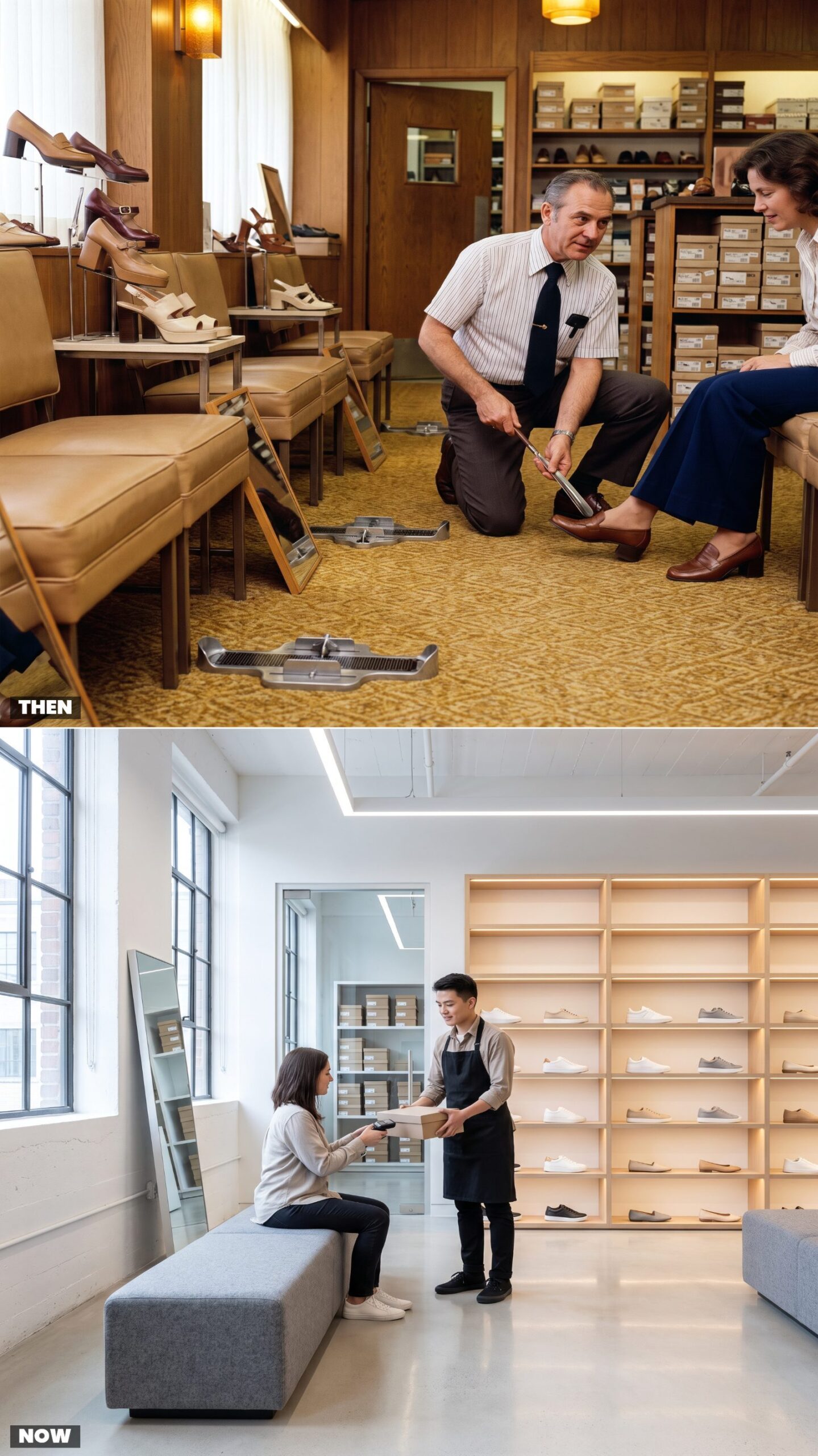 The Shoe Department With Stockroom Seating