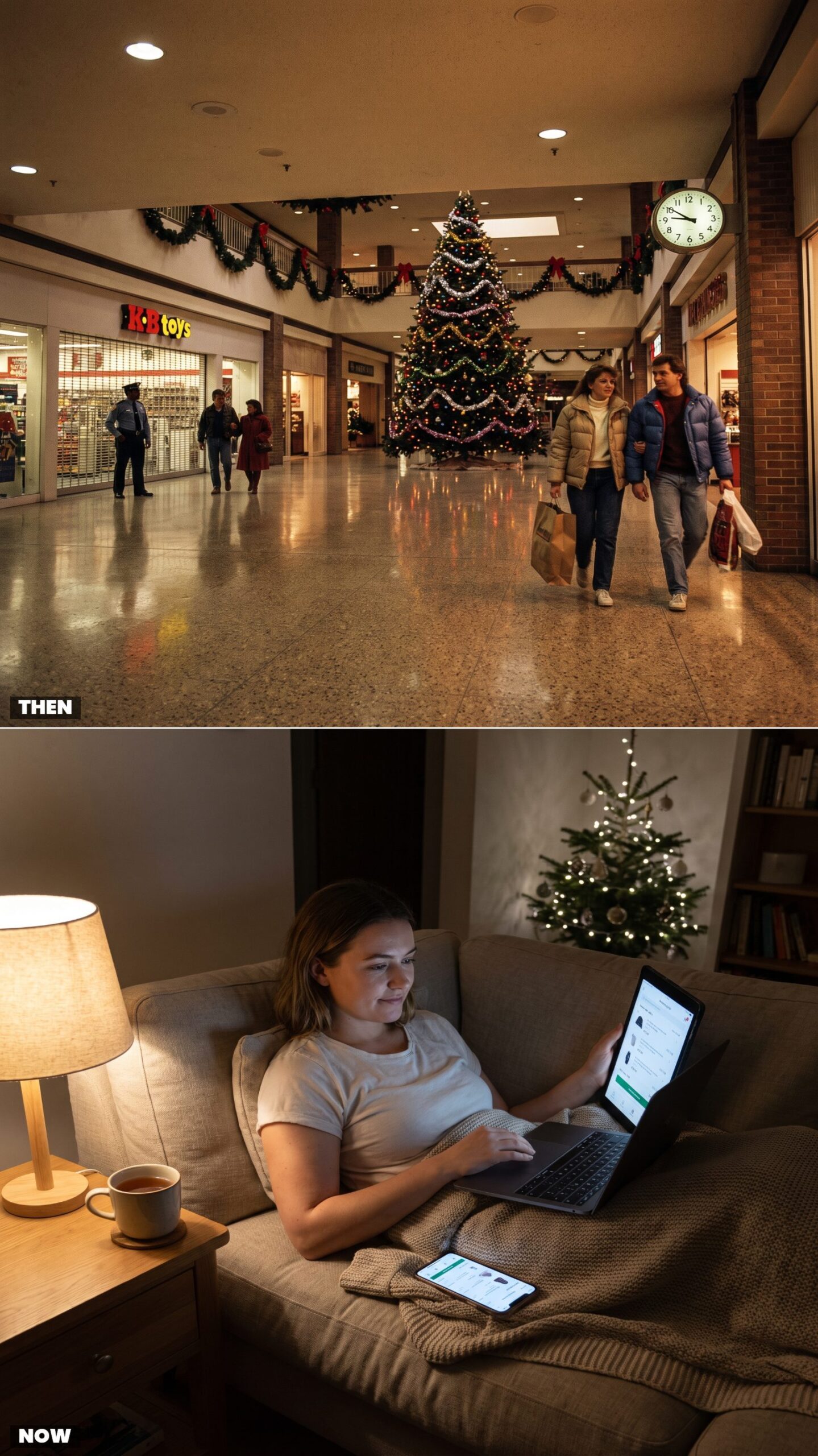Shopping Until the Mall Announced Closing Time vs. Shopping Online After Midnight