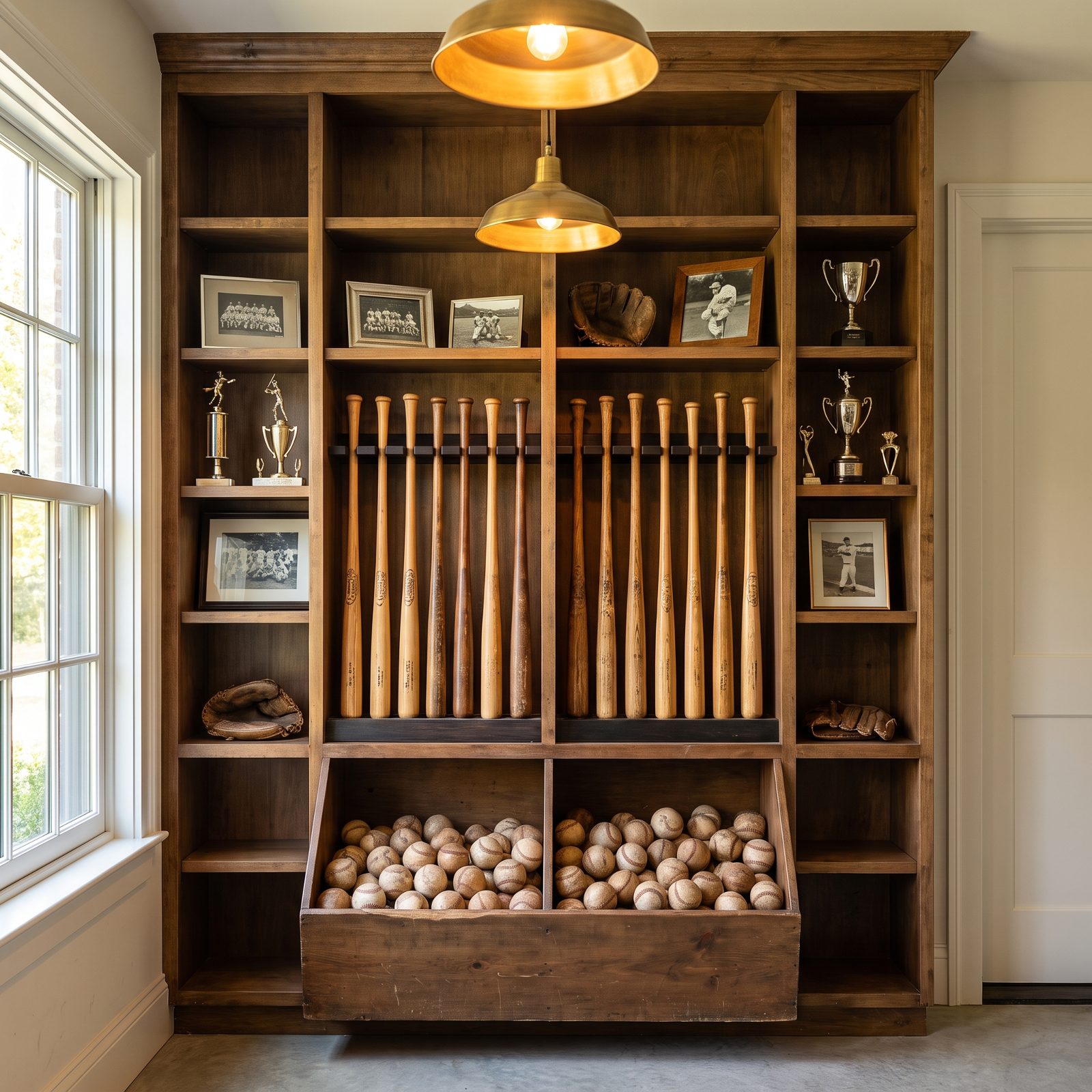 The Sports-Equipment Wall vs. Balls and Bats in a Bedroom Corner
