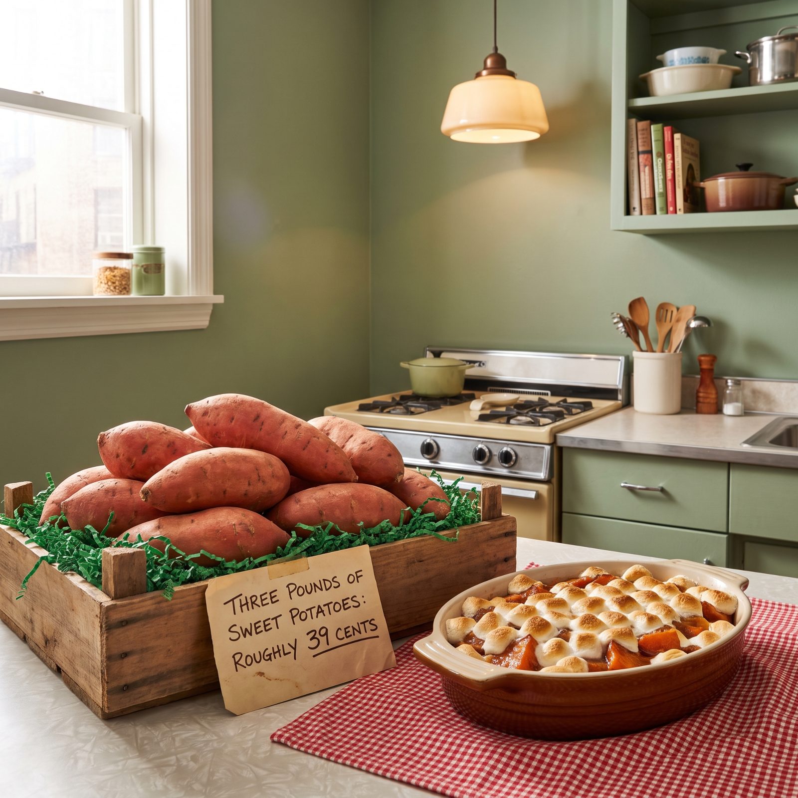 Three Pounds of Sweet Potatoes: Roughly 39 Cents