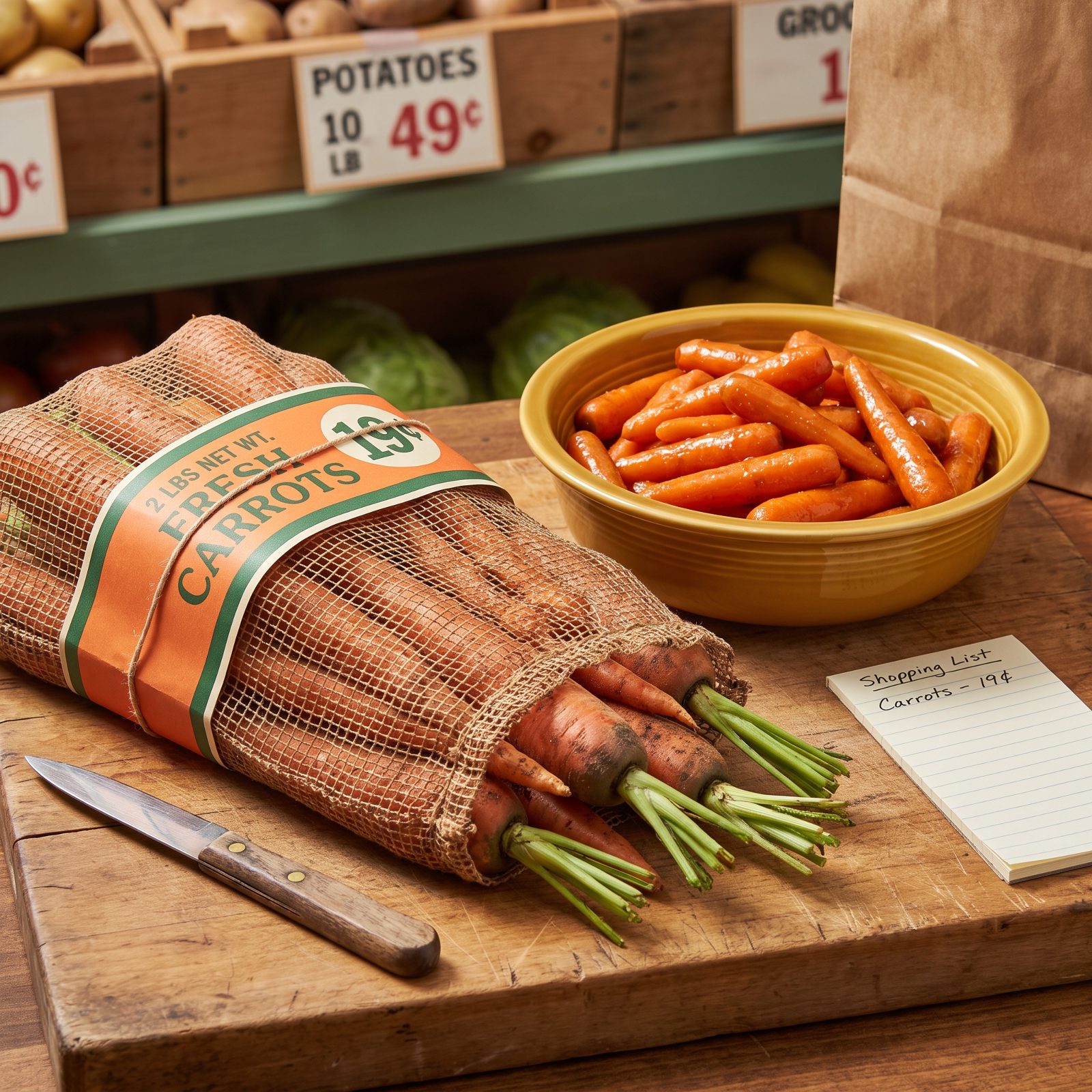 A Two-Pound Bag of Carrots: Roughly 19 Cents