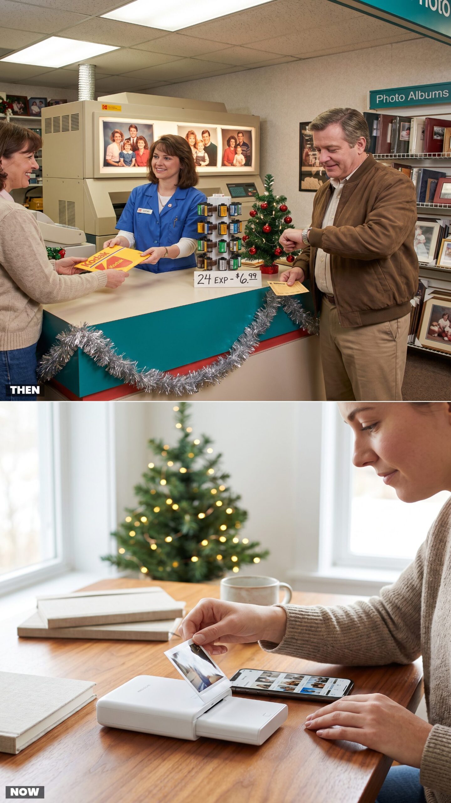 Waiting for Prints at One-Hour Photo vs. Printing Phone Pictures Instantly