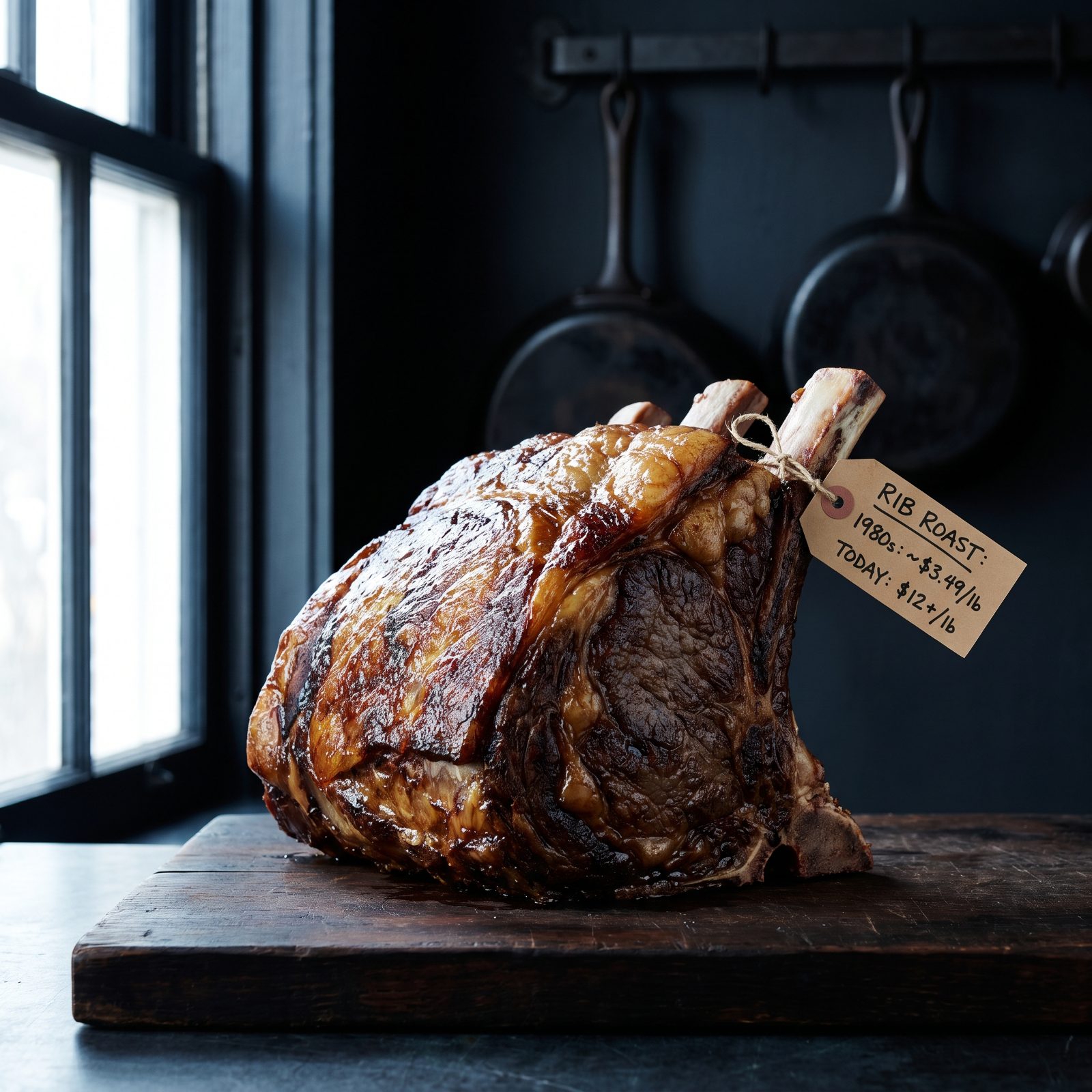 A Beef Rib Roast by the Pound: About $3.49 in the 1980s, Now $12 and Up