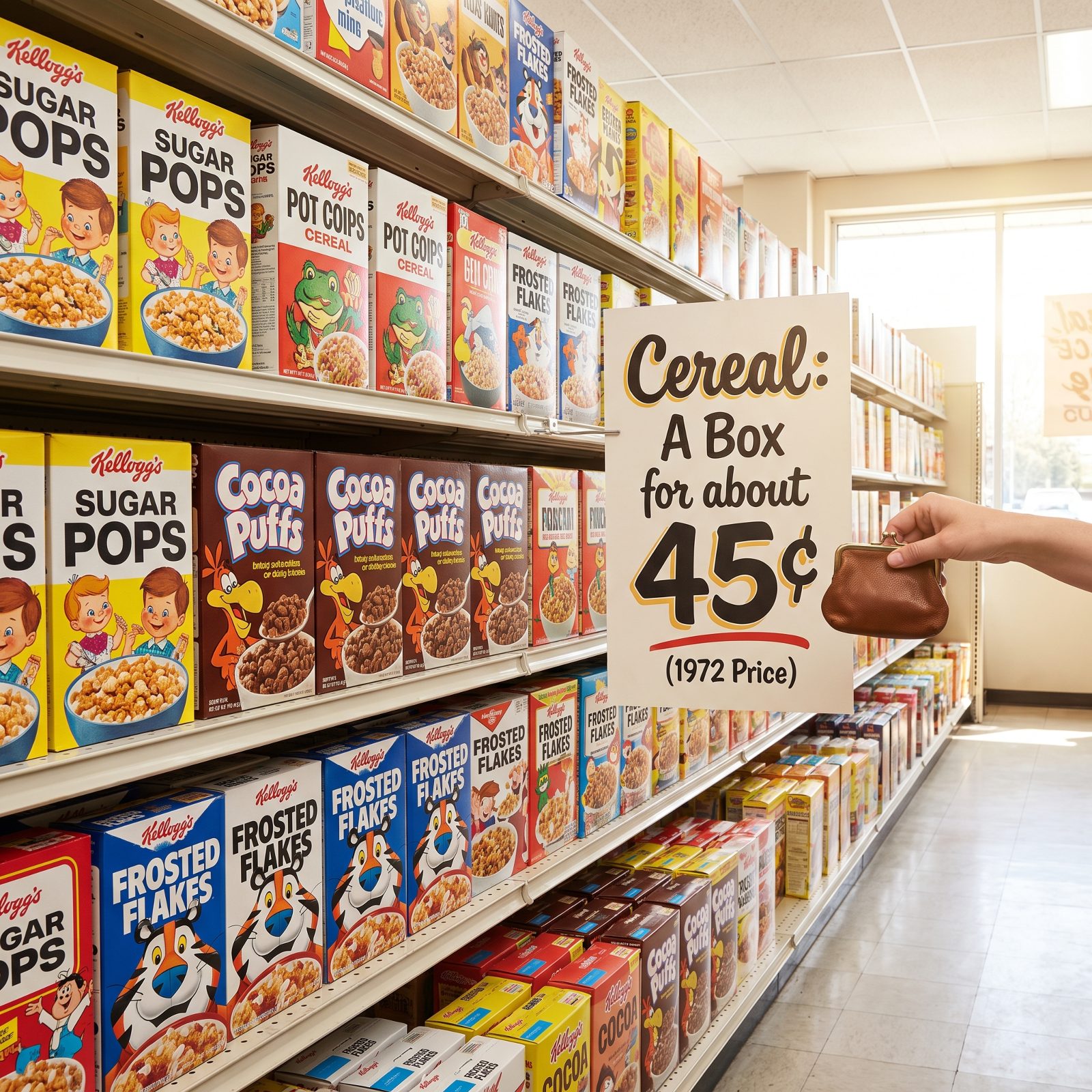 A Box of Breakfast Cereal: Close to 45 Cents in 1972