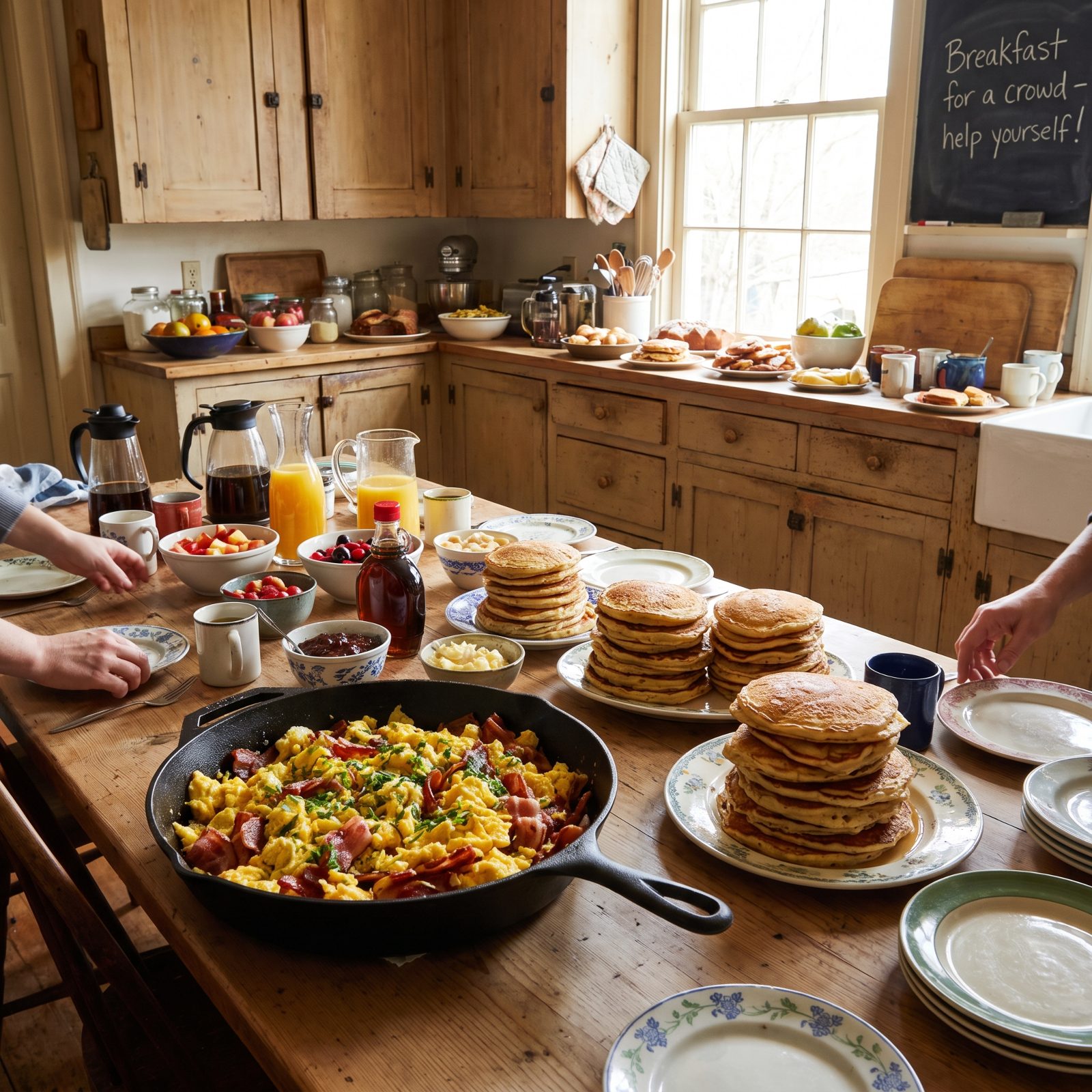 Breakfast for a Houseful of Guests