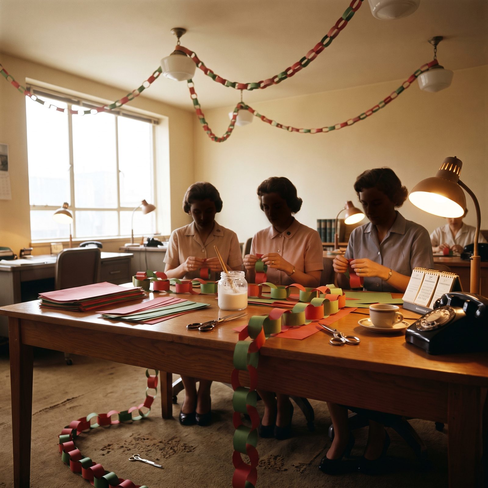 Building Paper Chains During Paid Office Time