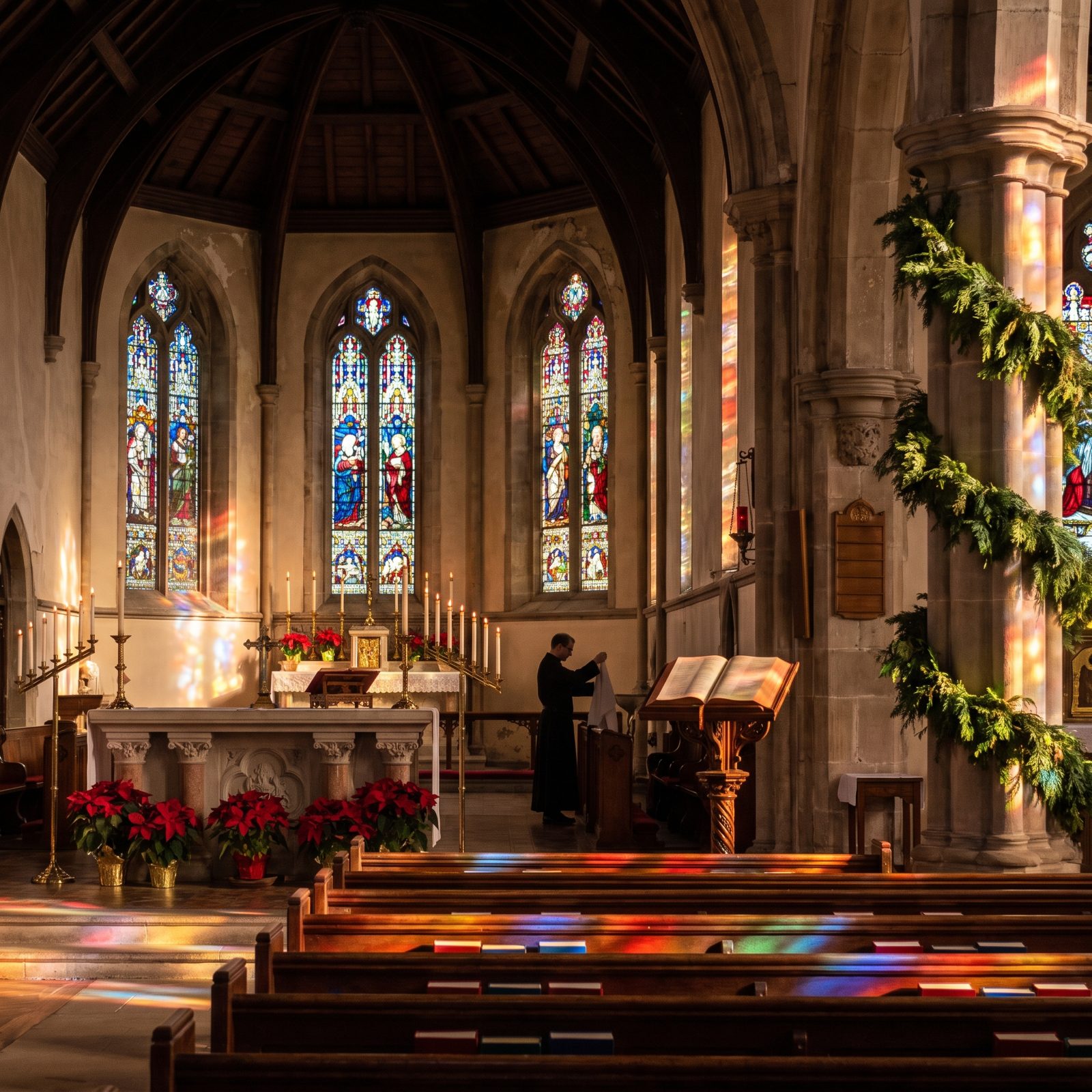Clergy Preparing the Year's Largest Services