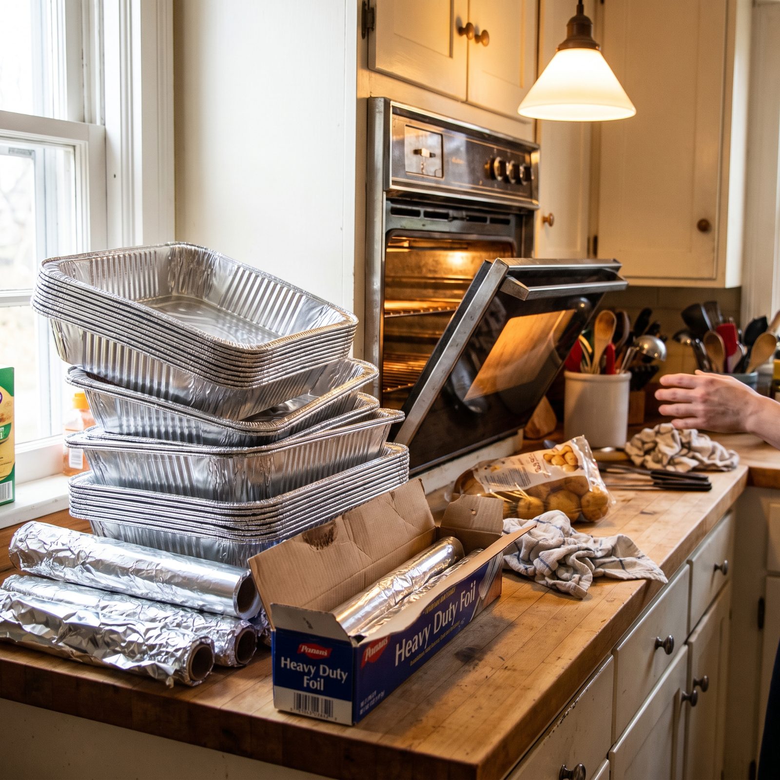 Cooking Gas, Foil and Disposable Roasting Pans