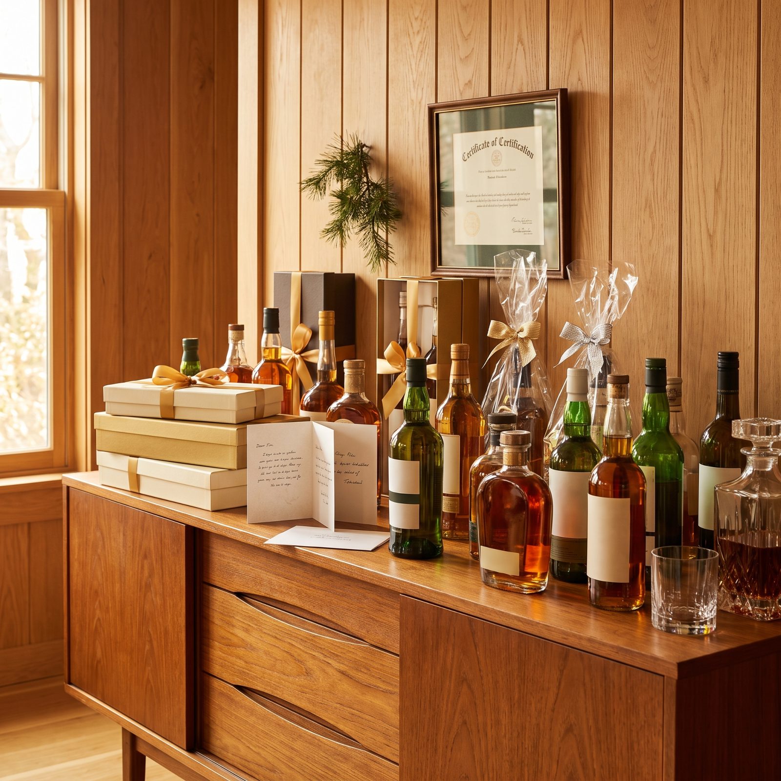 Displaying Mountains of Supplier-Sent Liquor