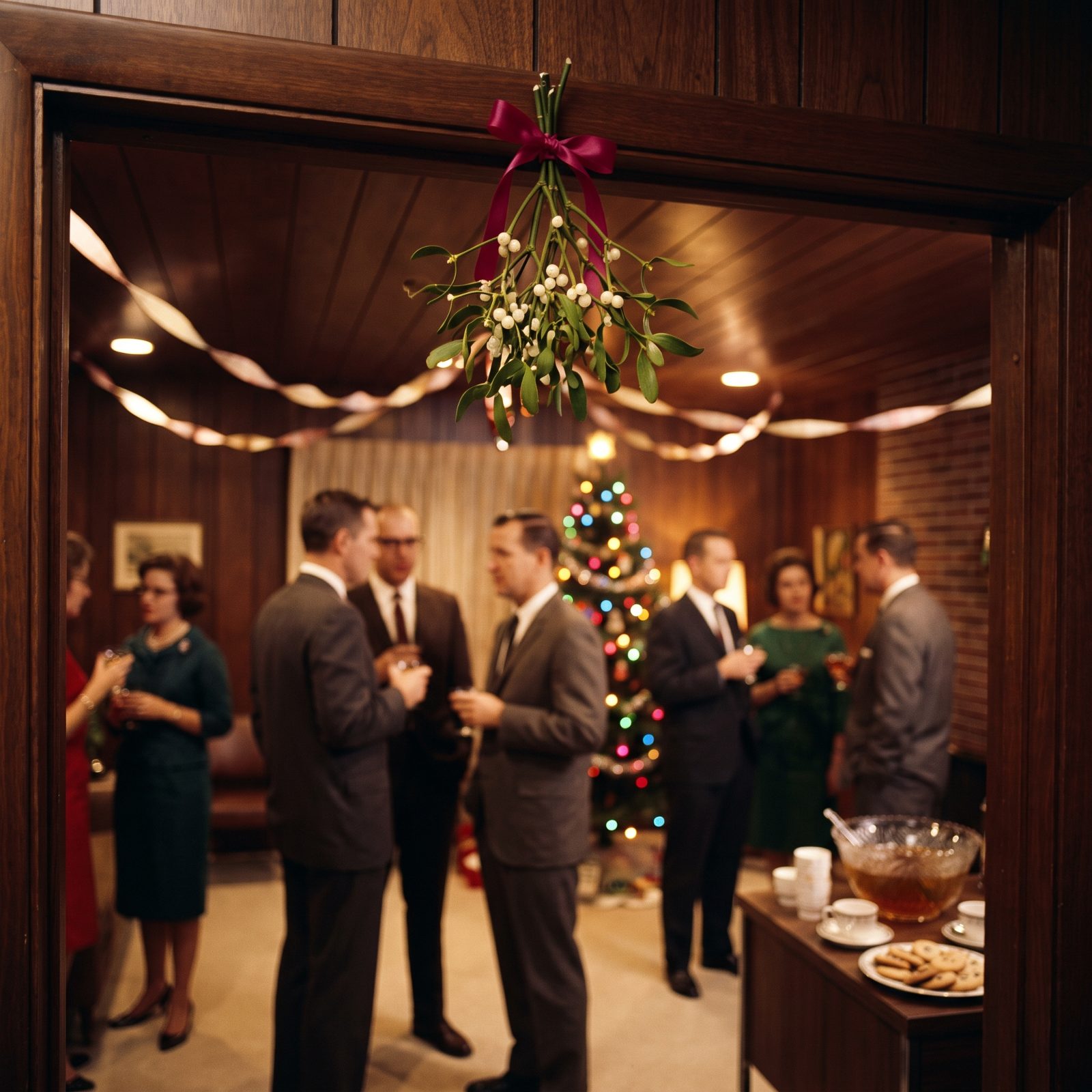 Expecting Coworkers to Kiss Beneath the Mistletoe