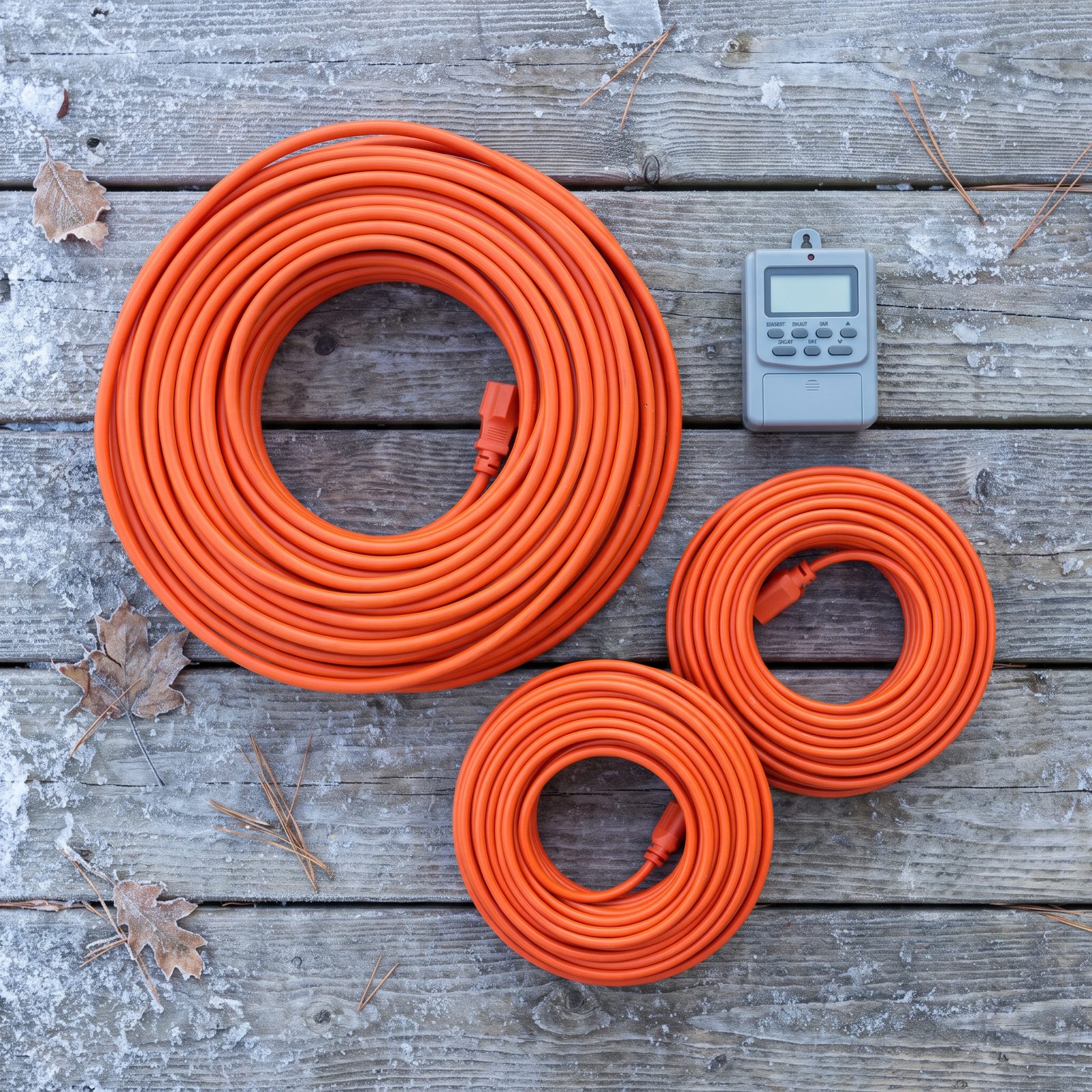 Extension Cords and Timers for Outdoor Decorations