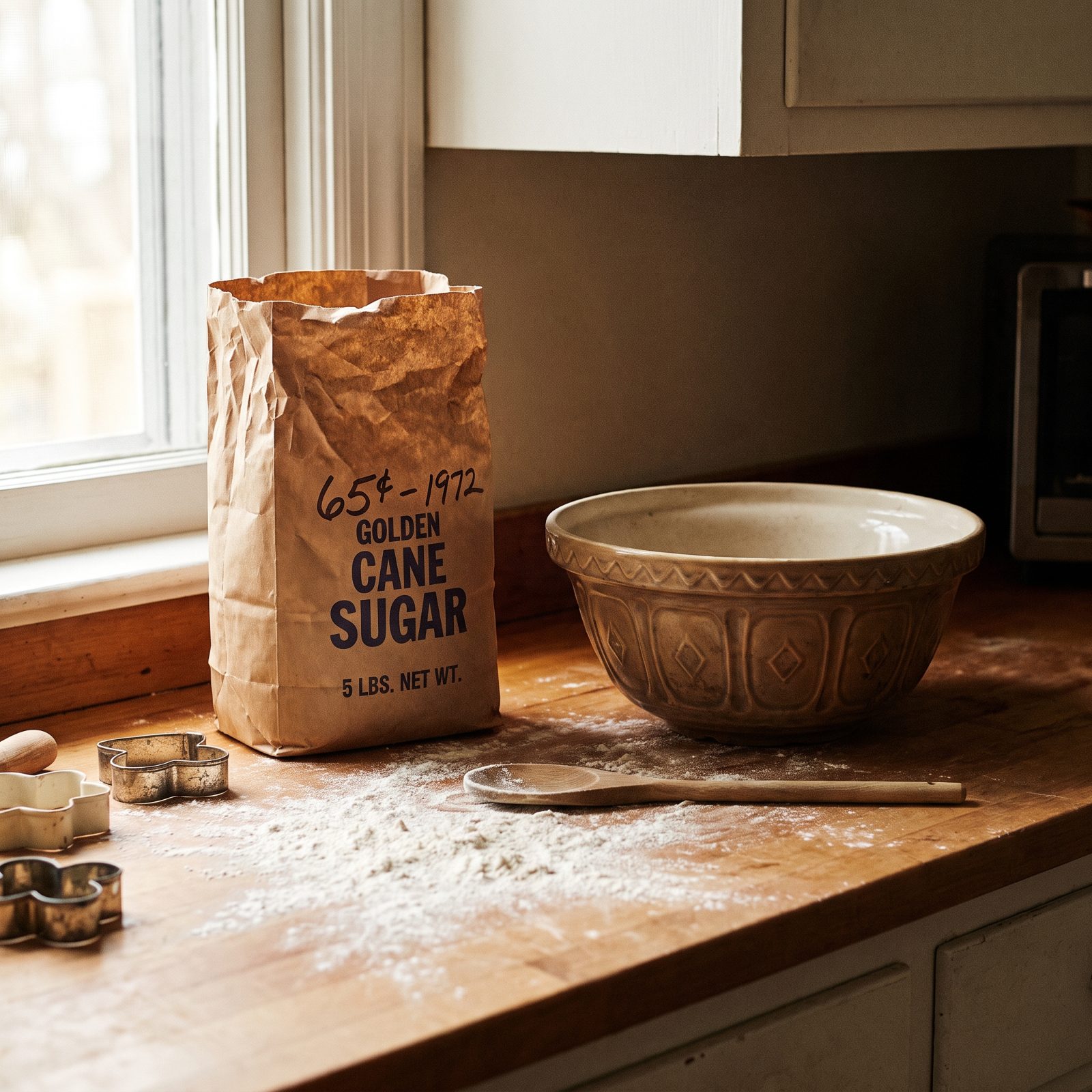Five-Pound Bag of Sugar for About 65 Cents in 1972