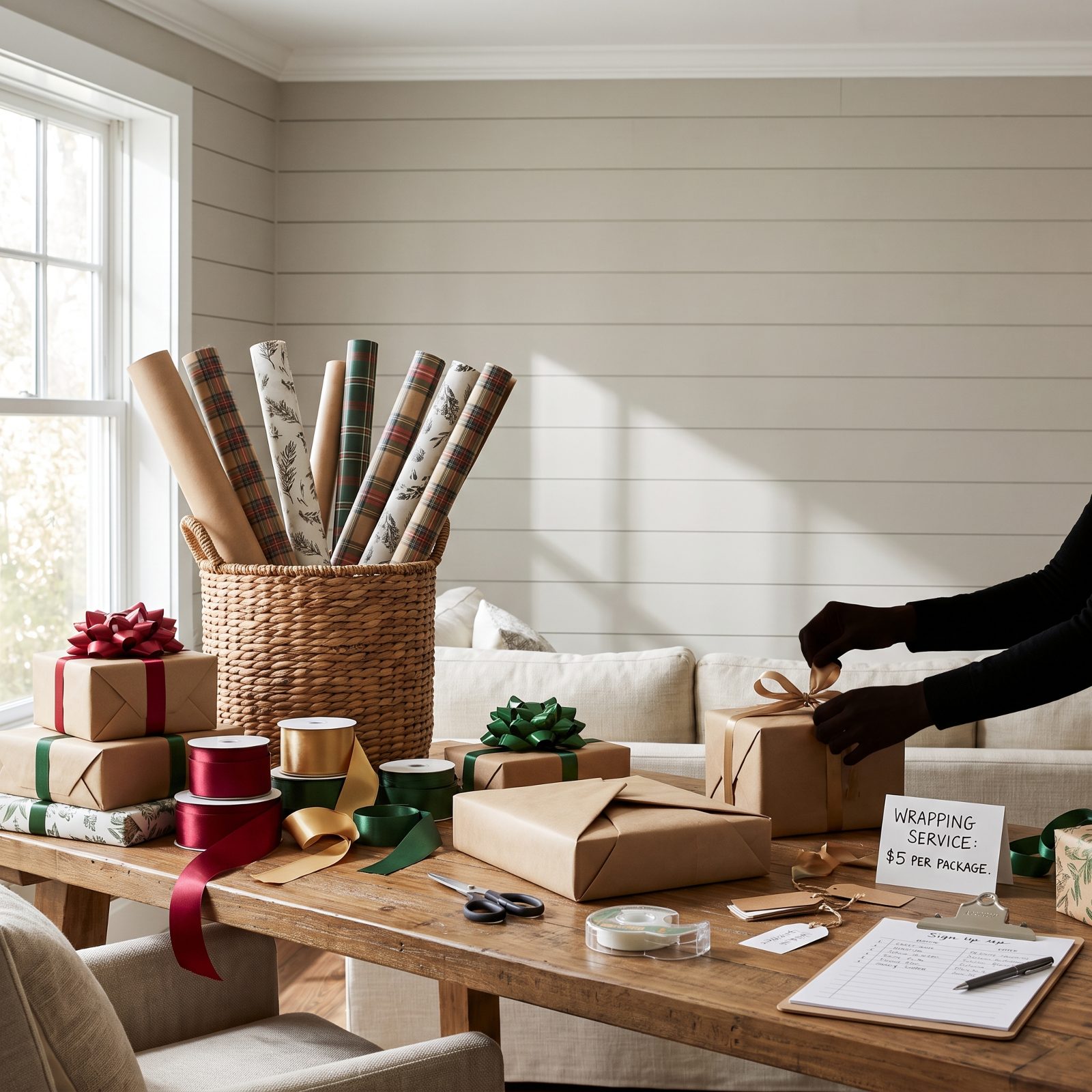Gift Wrappers Charge by the Package