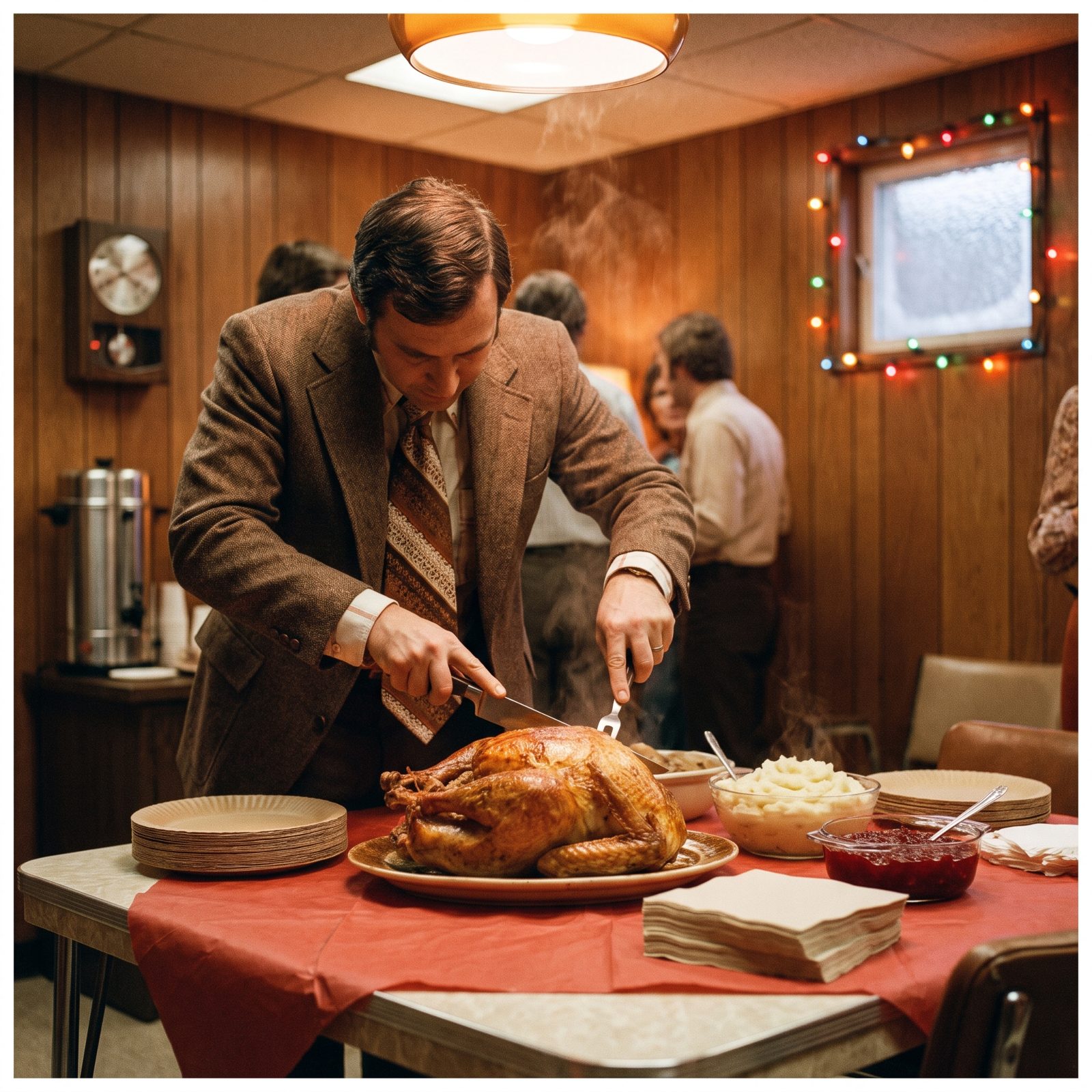 Letting the Boss Carve a Turkey in the Break Room