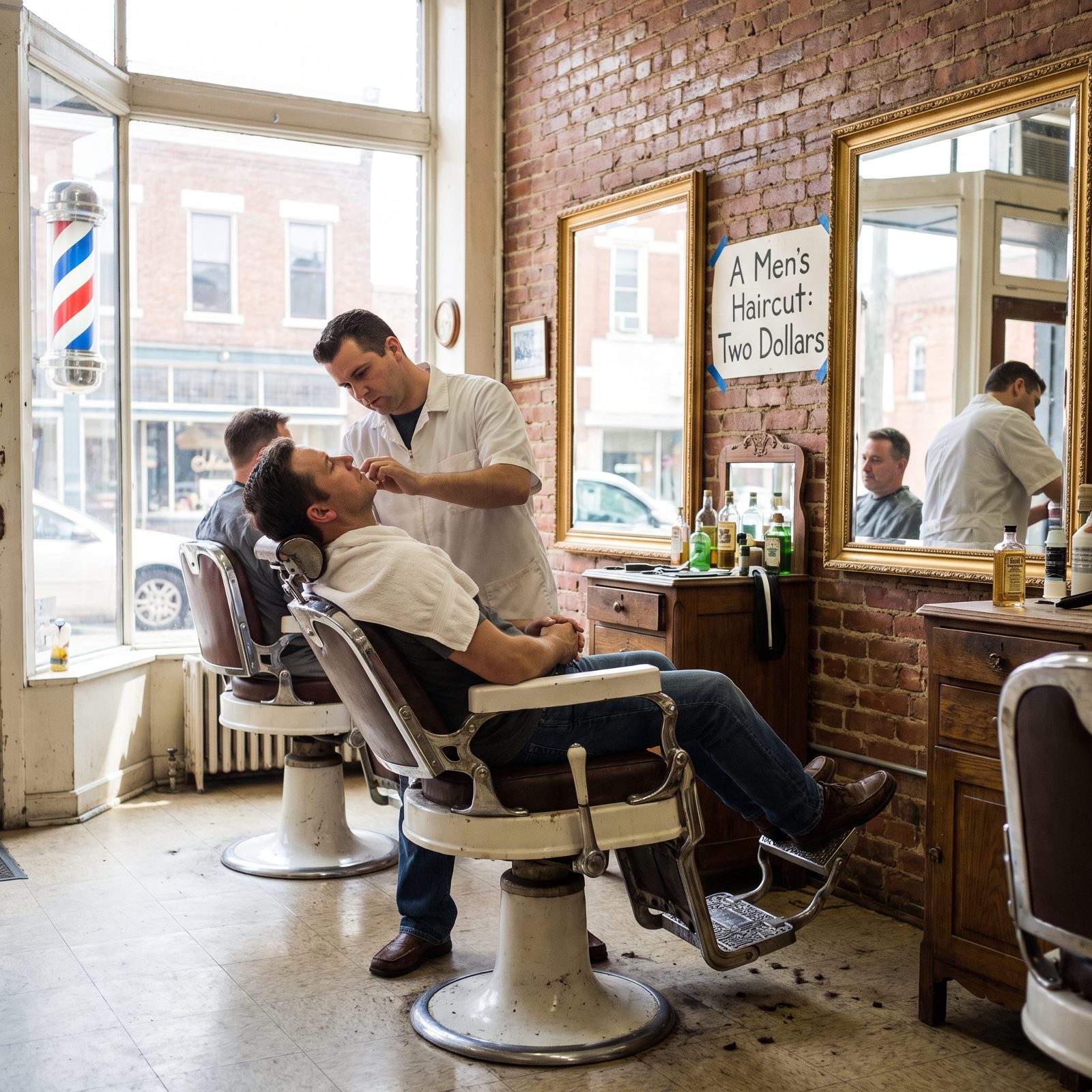 A Men's Haircut: Two Dollars in the Barber's Chair