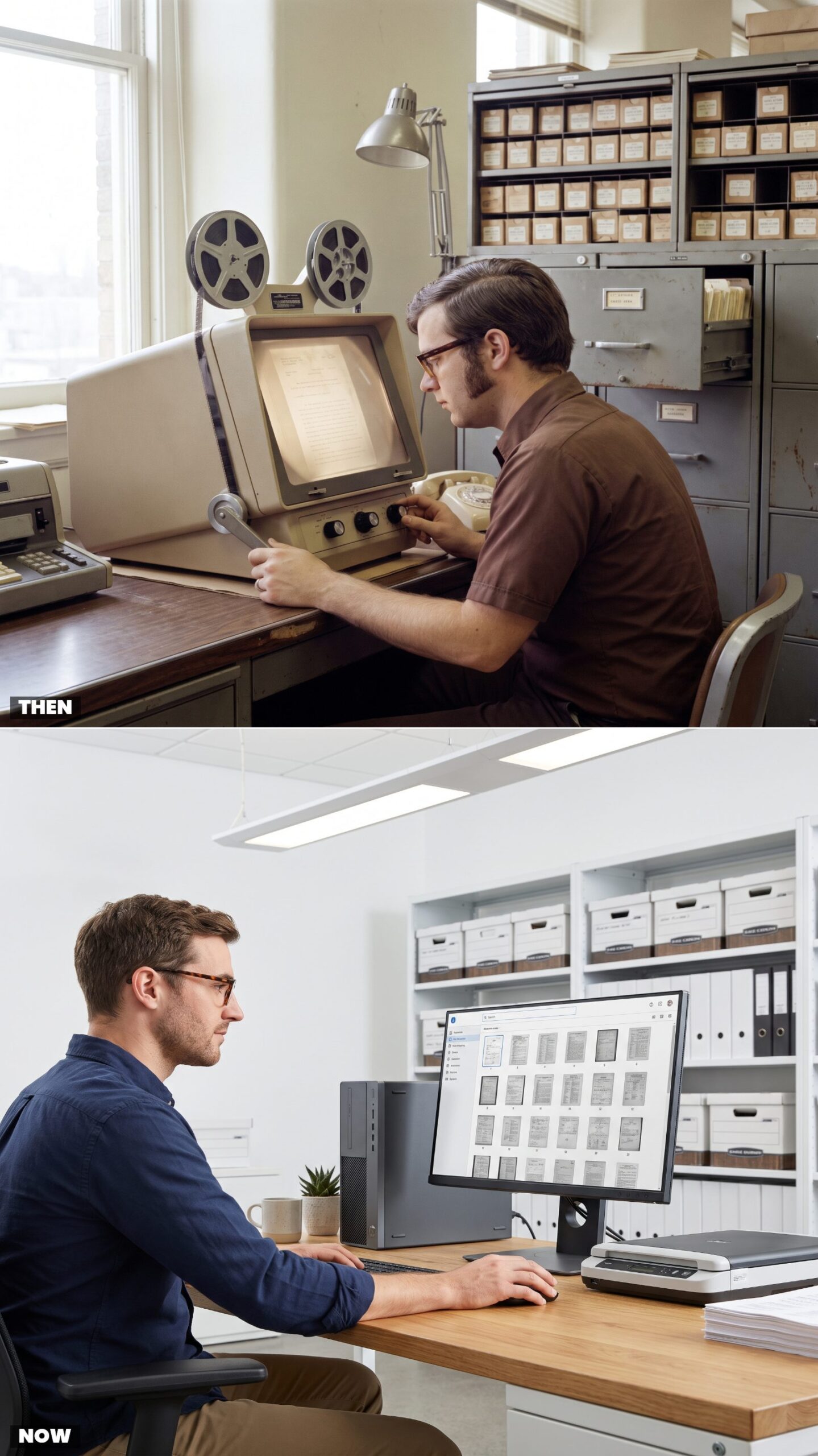 The Microfilm Records Station