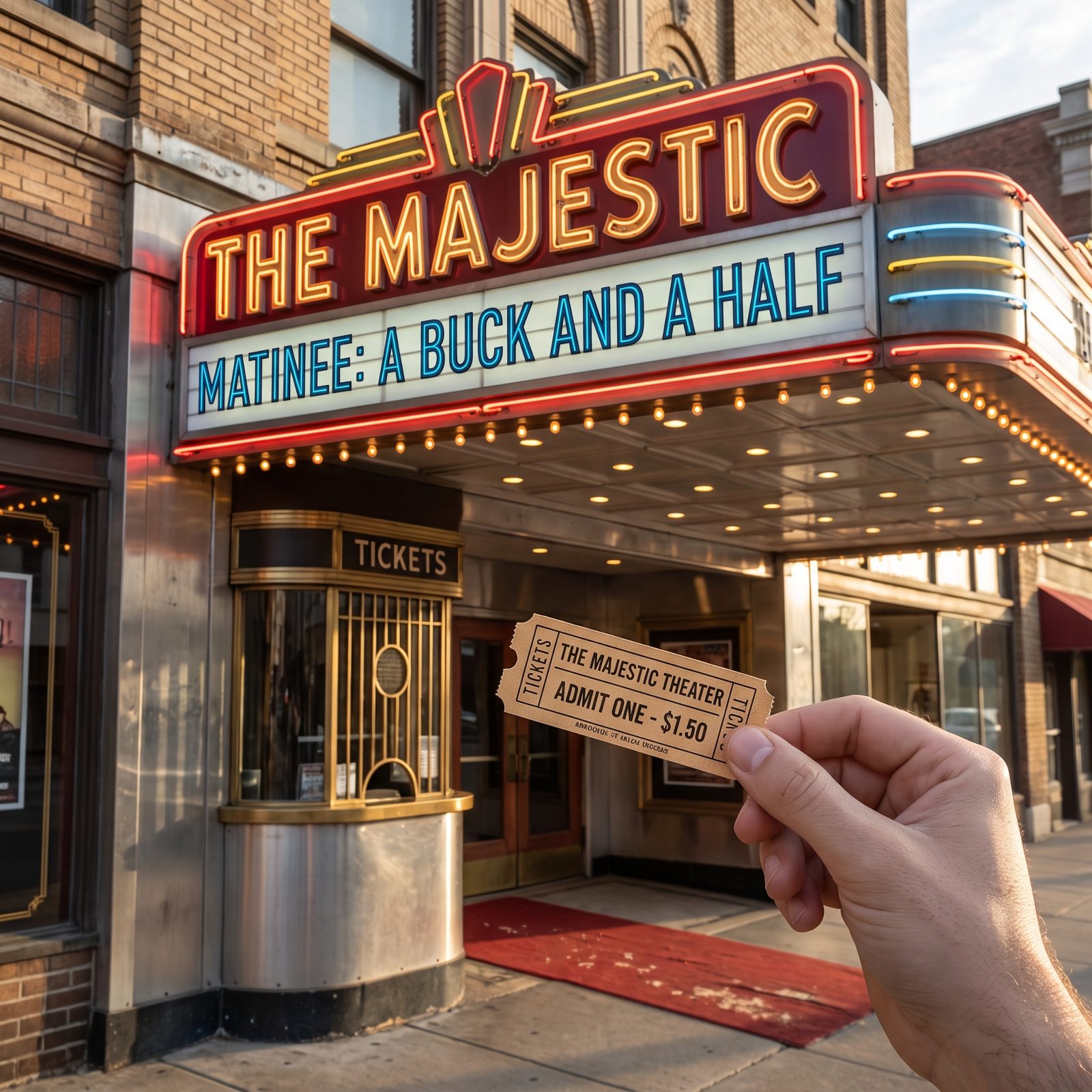 A Movie Ticket: A Buck and a Half at the Theater