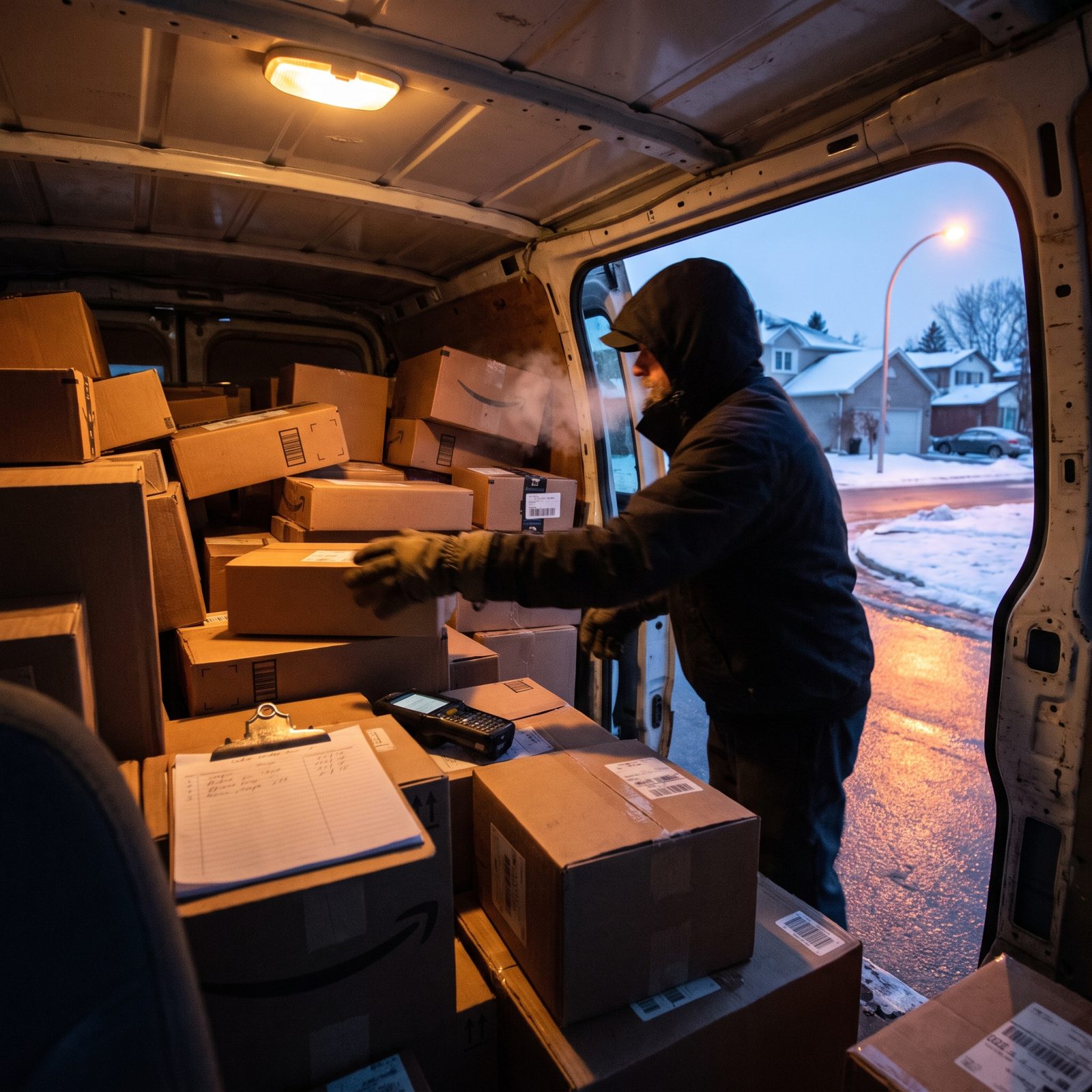 Parcel Couriers Racing Through Record Delivery Routes