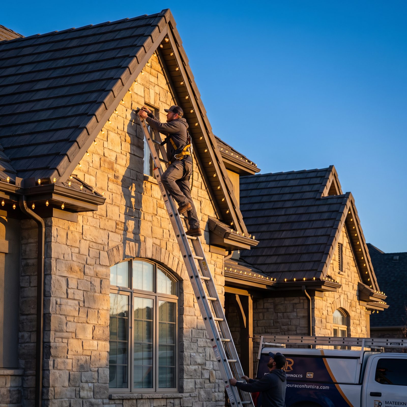 Professional Installation of Roofline Lights