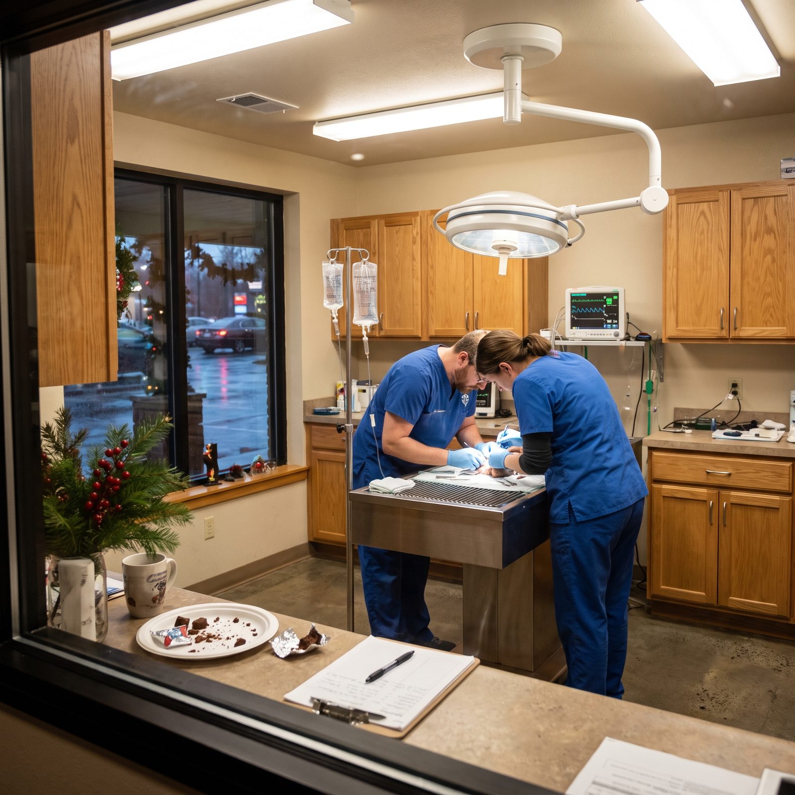 Veterinary Teams Treating Holiday Food and Decoration Hazards