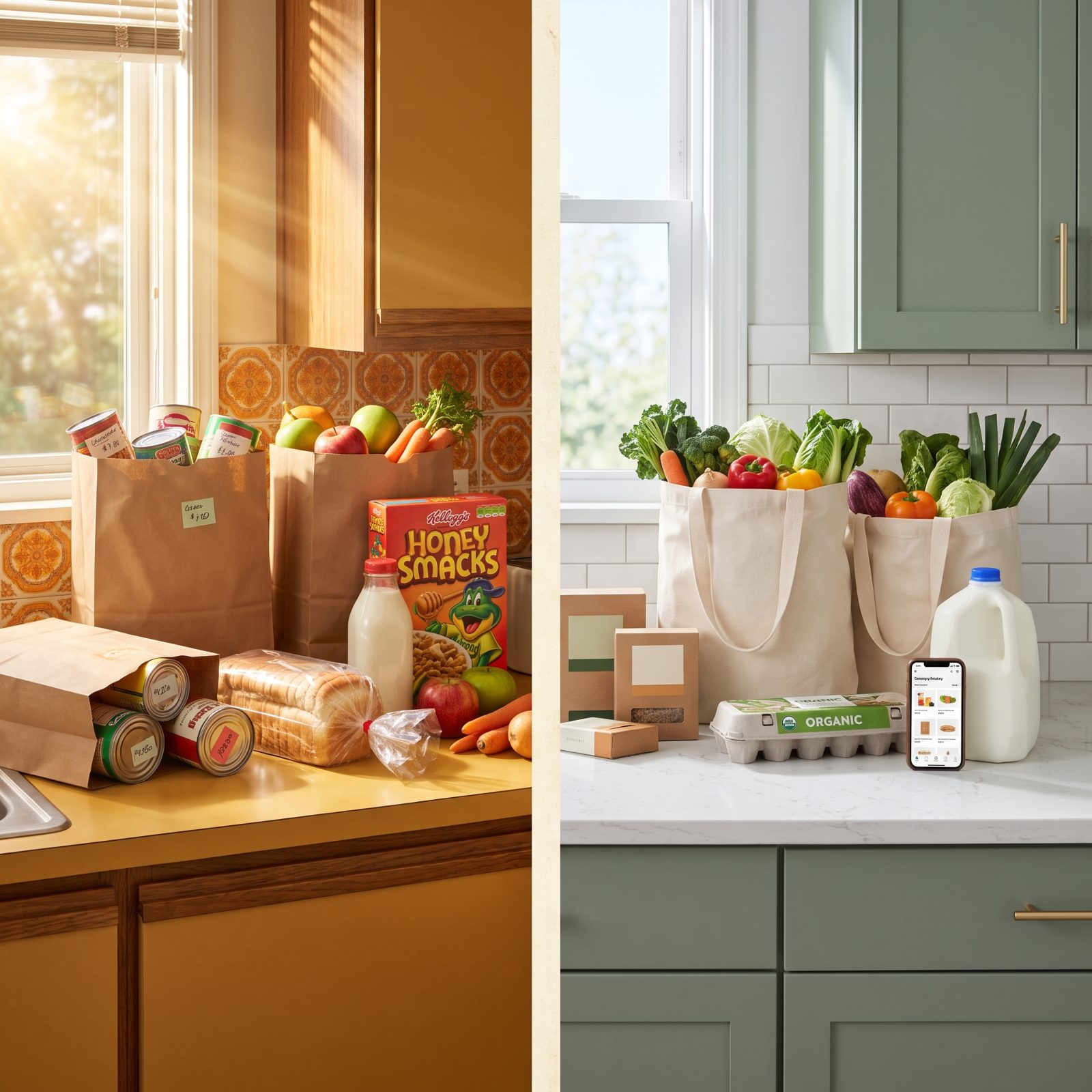 A Week of Groceries for a Family of Four
